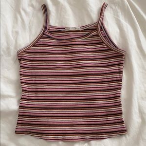 Striped crop tank